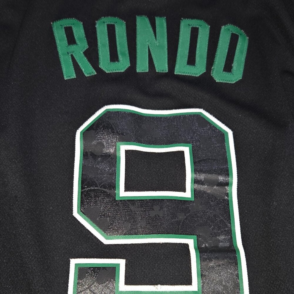 Boston Celtics Rajon Rondo #9 Adidas NBA Swingman Jersey Men’s Medium Black